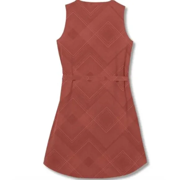 Royal Robbins Spotless Traveler Tank Dress Orange Stretch Lightweight Dress - Picture 3 of 10